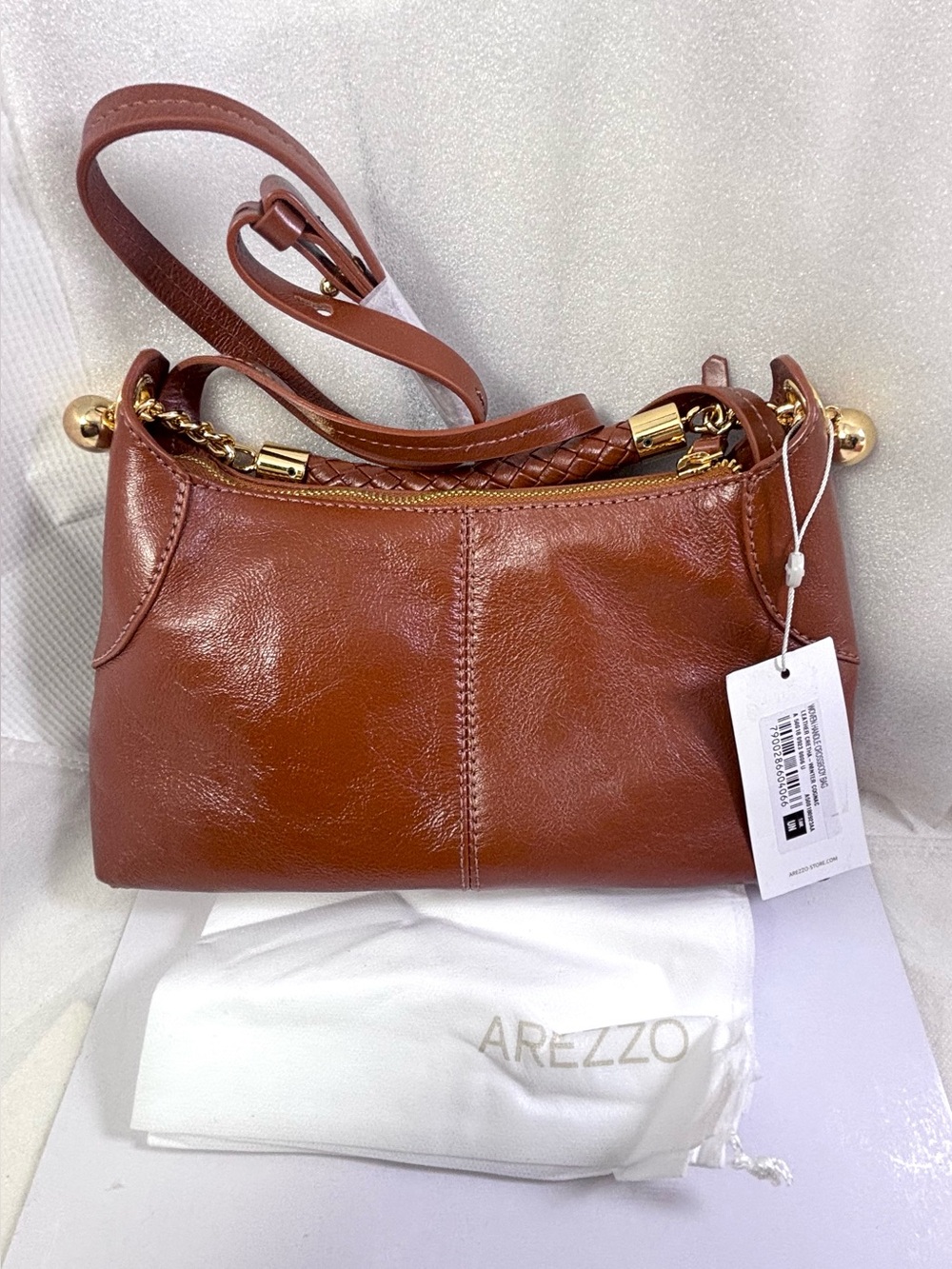 Arezzo Sloane Sm Leather C/B. Cognac. - Picture 4 of 11